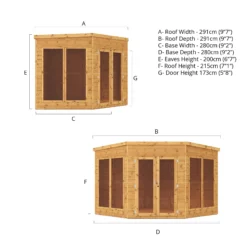 Mercia Corner 9x9 Ft Flat Shiplap Wooden Summer House With Double Door 14 Mercia Corner 9x9 Ft Flat Shiplap Wooden Summer House With Double Door -Hozelock Store mercia corner 9x9 ft flat shiplap wooden summer house with double door5029442088563 01t