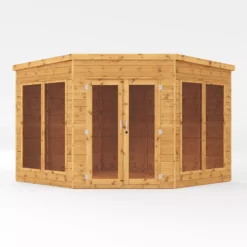 Mercia Corner 9x9 Ft Flat Shiplap Wooden Summer House With Double Door 10 Mercia Corner 9x9 Ft Flat Shiplap Wooden Summer House With Double Door -Hozelock Store mercia corner 9x9 ft flat shiplap wooden summer house with double door5029442088563 02c