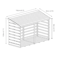 Mercia Double Wooden Log Store 14 Mercia Double Wooden Log Store -Hozelock Store mercia double wooden log store5029442012629 01t