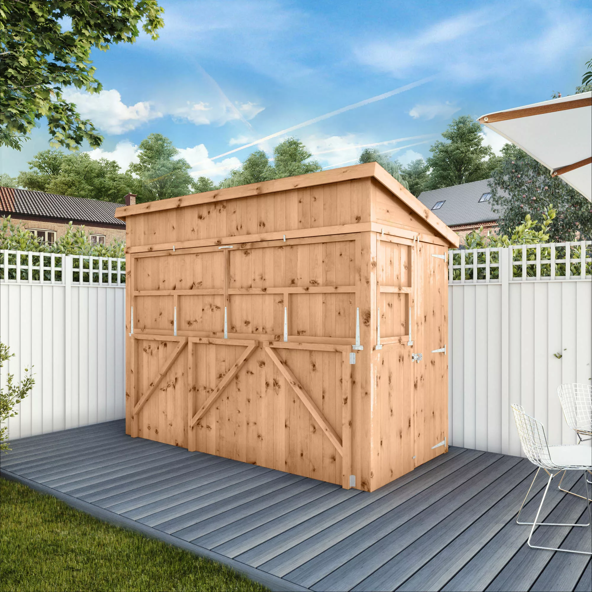 Mercia Garden Bar 9x4 Ft Pent Tongue & Groove Solid Wood Garden Bar With Single Door 5 Mercia Garden Bar 9x4 Ft Pent Tongue & Groove Solid Wood Garden Bar With Single Door - Image 5