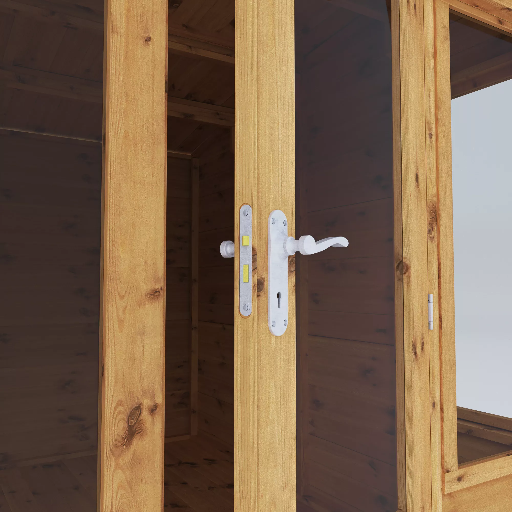 Mercia Helios 8x8 Ft Curved Shiplap Wooden Summer House With Double Door 5 Mercia Helios 8x8 Ft Curved Shiplap Wooden Summer House With Double Door - Image 5