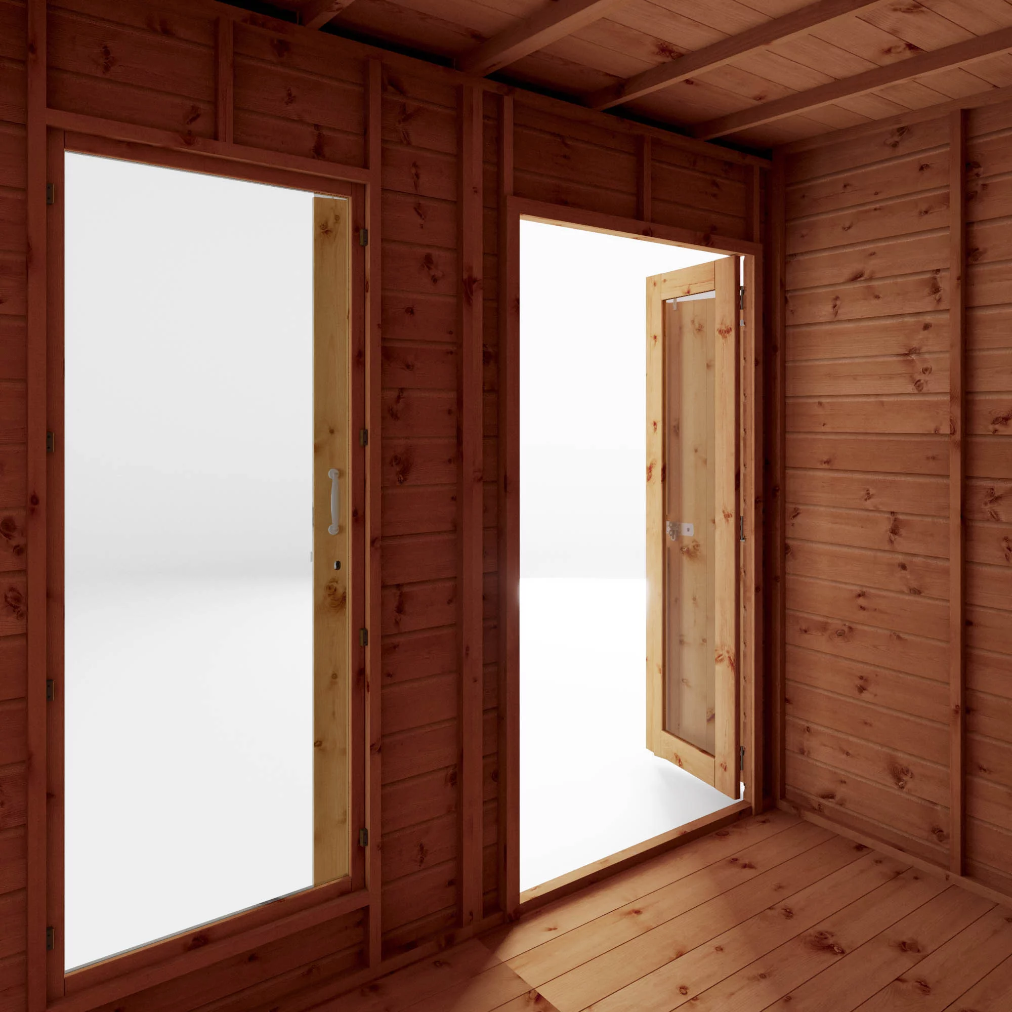 Mercia Maine 12x6 Ft Pent Shiplap Wooden Summer House With Double Door 7 Mercia Maine 12x6 Ft Pent Shiplap Wooden Summer House With Double Door - Image 7