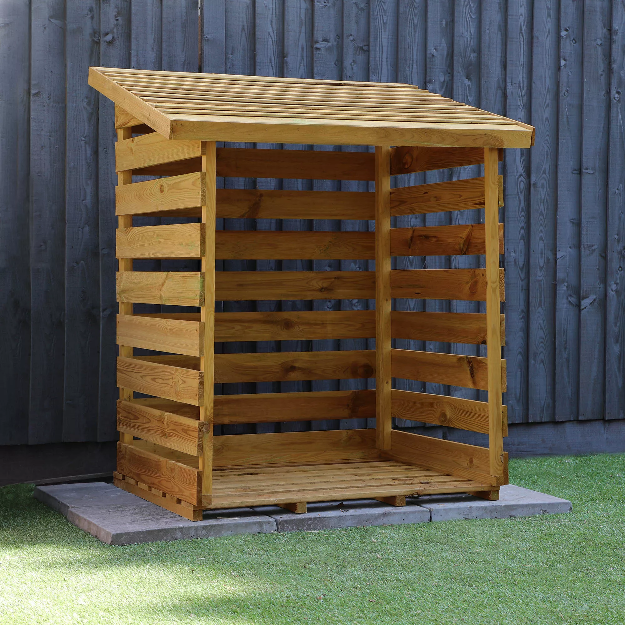Mercia Single Solid Wood Log Store 1 Mercia Single Solid Wood Log Store