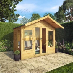 Mercia Sussex 8x6 Ft Apex Shiplap Wooden Summer House With Double Door -Hozelock Store mercia sussex 8x6 ft apex shiplap wooden summer house with double door5029442006703 01i