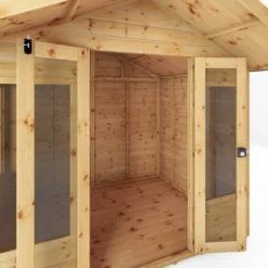 Mercia Sussex 8x6 Ft Apex Shiplap Wooden Summer House With Double Door -Hozelock Store mercia sussex 8x6 ft apex shiplap wooden summer house with double door5029442006703 04c