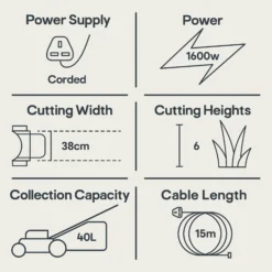 Mountfield Princess 38 Corded Rotary Lawnmower -Hozelock Store mountfield princess 38 corded rotary lawnmower8008984843028 01t EN bq