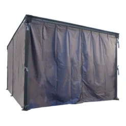 Palram 4/5K Grey Polyester (PES) Gazebo Curtain, Pack Of 4 (L)2170mm (W)4650mm -Hozelock Store palram 4 5k grey polyester pes gazebo curtain pack of 4 l 2170mm w 4650mm7290108137255 02c