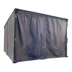 Palram 4/5K Grey Polyester (PES) Gazebo Curtain, Pack Of 4 (L)2170mm (W)4650mm -Hozelock Store palram 4 5k grey polyester pes gazebo curtain pack of 4 l 2170mm w 4650mm7290108137255 02c scaled