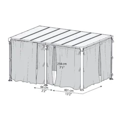Palram - Canopia 4/5K Grey Polyester (PES) Gazebo Net (L)2170mm (W)4650mm 5 Palram - Canopia 4/5K Grey Polyester (PES) Gazebo Net (L)2170mm (W)4650mm -Hozelock Store palram canopia 4 5k grey polyester pes gazebo net l 2170mm w 4650mm7290108137262 02t