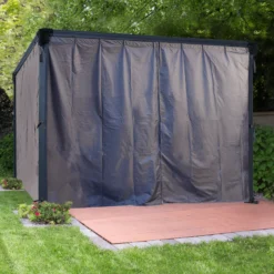 Palram - Canopia 4K Series Grey Polyester (PES) Gazebo Curtain, Pack Of 6 (L)2170mm (W)4010mm