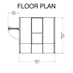 Palram - Canopia 6X6 Barn Plastic Sun Room - Base Not Included -Hozelock Store palram canopia 6x6 barn plastic sun room base not included7290103121495 02t bq
