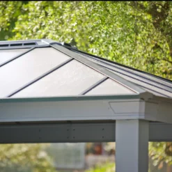 Palram - Canopia Dallas Grey Rectangular Gazebo, (W)6.12m (D)3.64m - Assembly Required -Hozelock Store palram canopia dallas grey rectangular gazebo w 6 12m d 3 64m assembly required7290108601954 07i bq