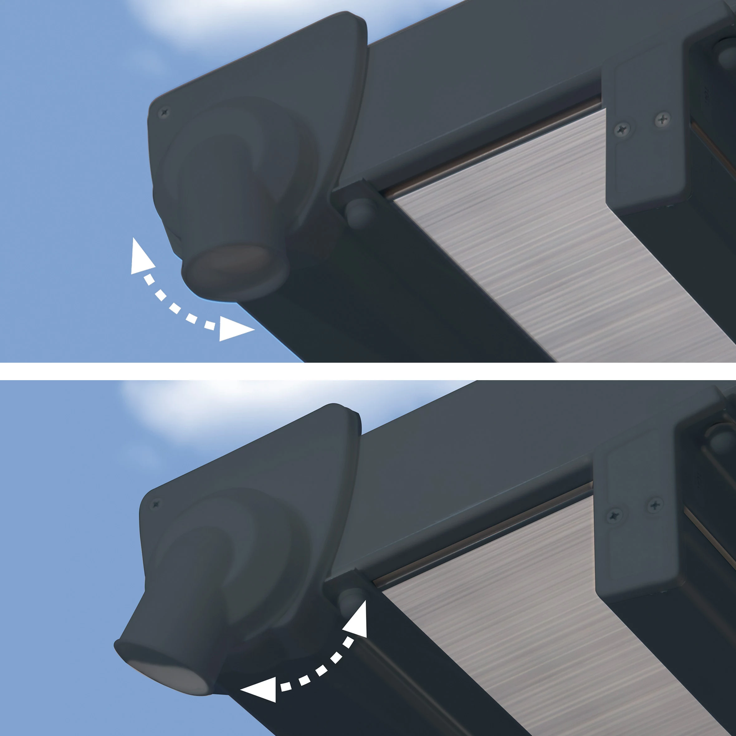 Palram - Canopia Feria Grey Non-retractable Awning, (L)6.06m (H)3.05m (W)3.85m 6 Palram - Canopia Feria Grey Non-retractable Awning, (L)6.06m (H)3.05m (W)3.85m - Image 6