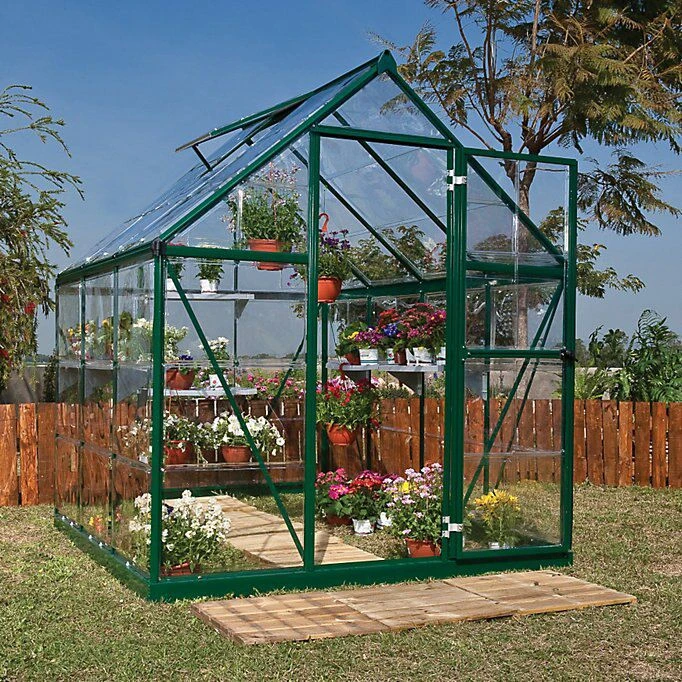 Palram - Canopia Harmony Green 6x6 Greenhouse 1 Palram - Canopia Harmony Green 6x6 Greenhouse