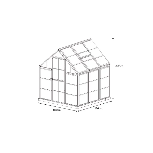 Palram - Canopia Harmony Green 6x6 Greenhouse 7 Palram - Canopia Harmony Green 6x6 Greenhouse - Image 7