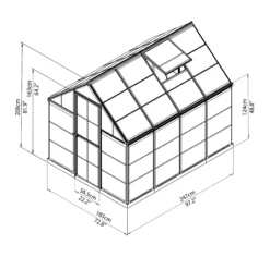 Palram - Canopia Harmony Green 6x8 Greenhouse -Hozelock Store palram canopia harmony green 6x8 greenhouse7290103110604 01t bq scaled