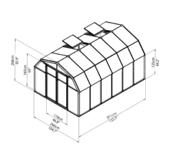 Palram - Canopia Hobby Gardner Green 8x12 Greenhouse -Hozelock Store palram canopia hobby gardner green 8x12 greenhouse7290103121662 01t scaled