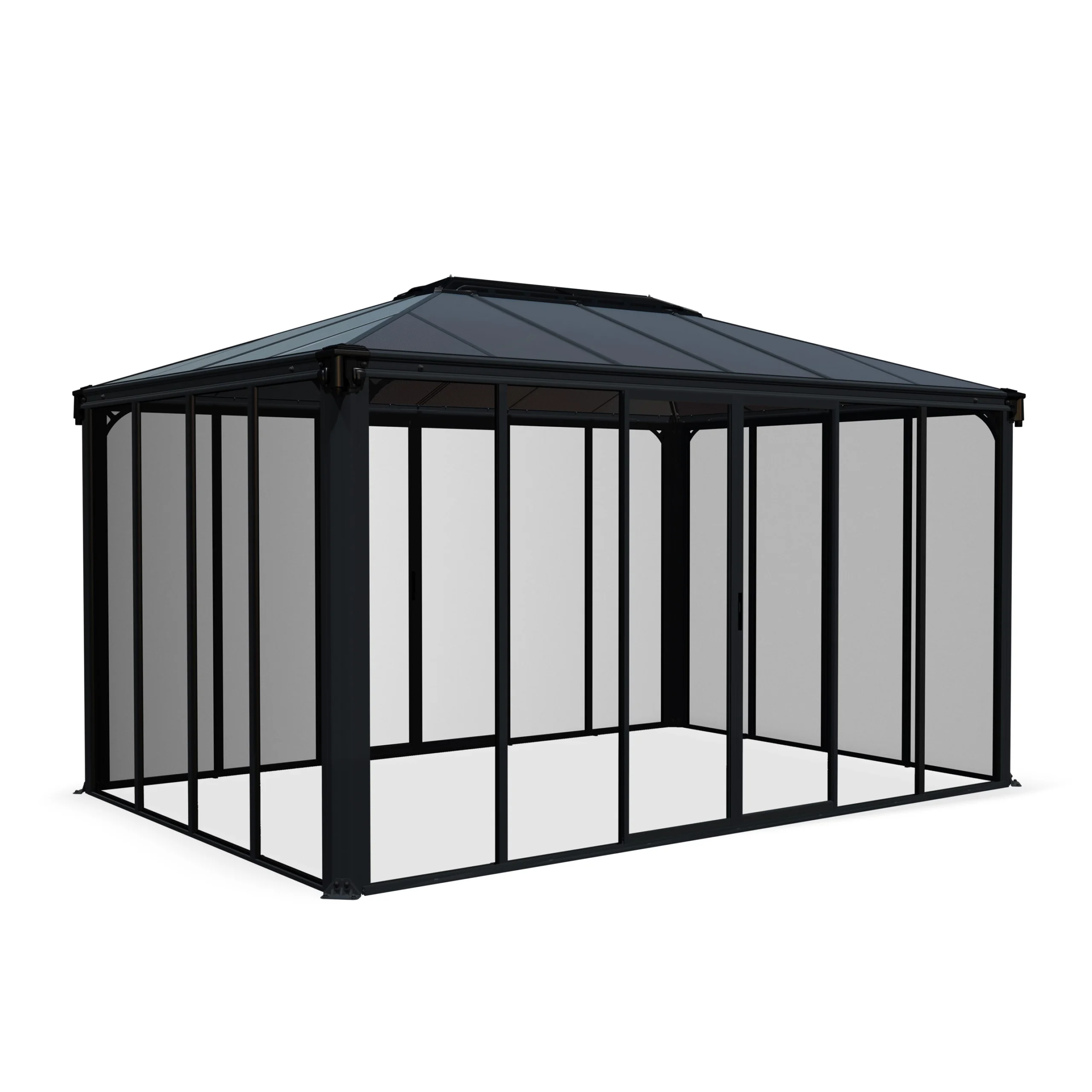 Palram - Canopia Ledro Grey Rectangular Gazebo, (W)4.3m (D)2.96m - Assembly Required 2 Palram - Canopia Ledro Grey Rectangular Gazebo, (W)4.3m (D)2.96m - Assembly Required - Image 2