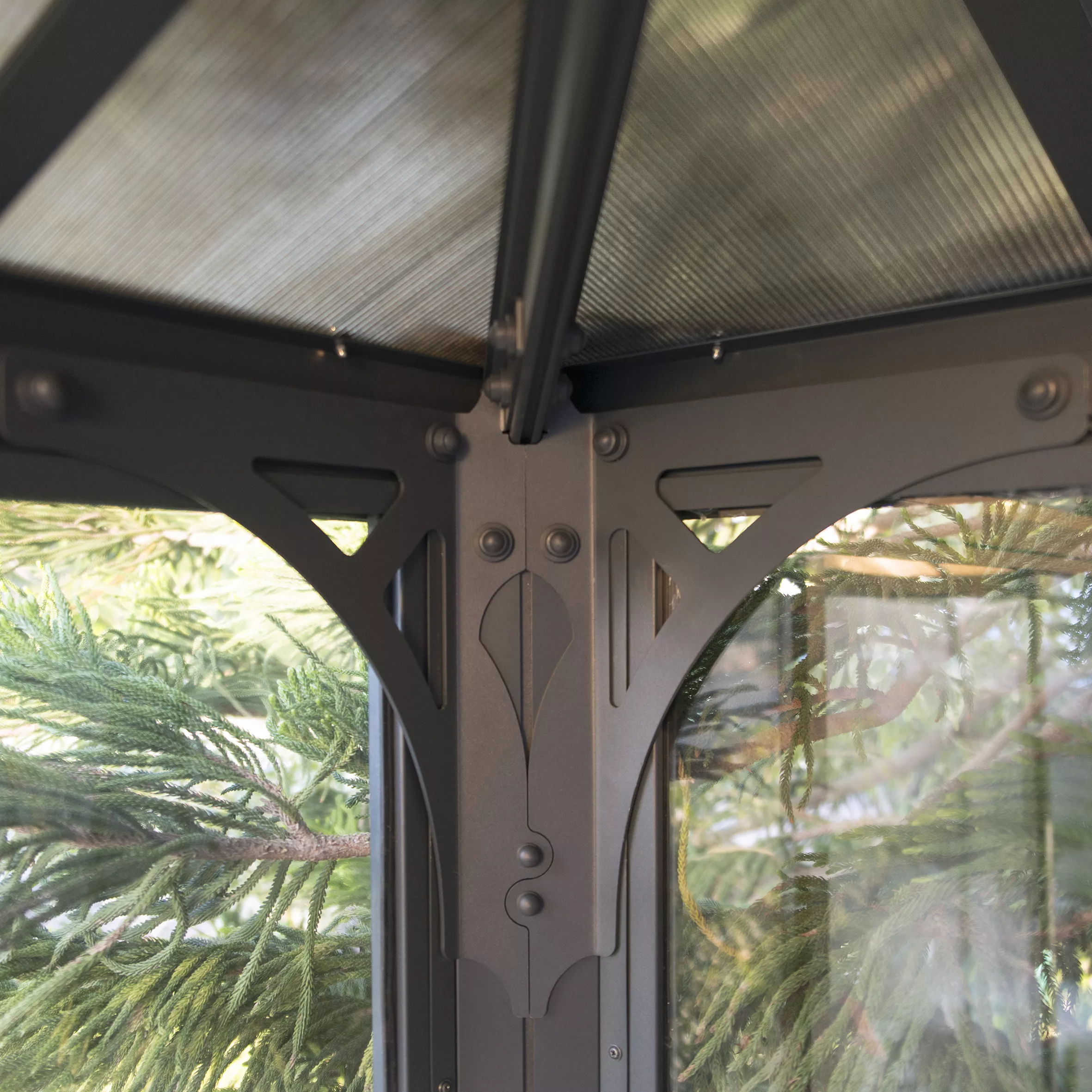 Palram - Canopia Ledro Grey Rectangular Gazebo, (W)4.3m (D)2.96m - Assembly Required 5 Palram - Canopia Ledro Grey Rectangular Gazebo, (W)4.3m (D)2.96m - Assembly Required - Image 5