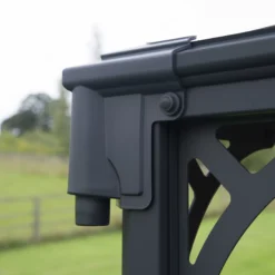 Palram - Canopia Martinique Grey Rectangular Gazebo, (W)3.6m (D)2.96m - Assembly Required -Hozelock Store palram canopia martinique grey rectangular gazebo w 3 6m d 2 96m assembly required7290108137910 08i bq