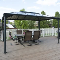 Palram - Canopia Martinique Grey Rectangular Gazebo, (W)4.3m (D)2.96m - Assembly Required 20 Palram - Canopia Martinique Grey Rectangular Gazebo, (W)4.3m (D)2.96m - Assembly Required -Hozelock Store palram canopia martinique grey rectangular gazebo w 4 3m d 2 96m assembly required7290108130249 02i bq