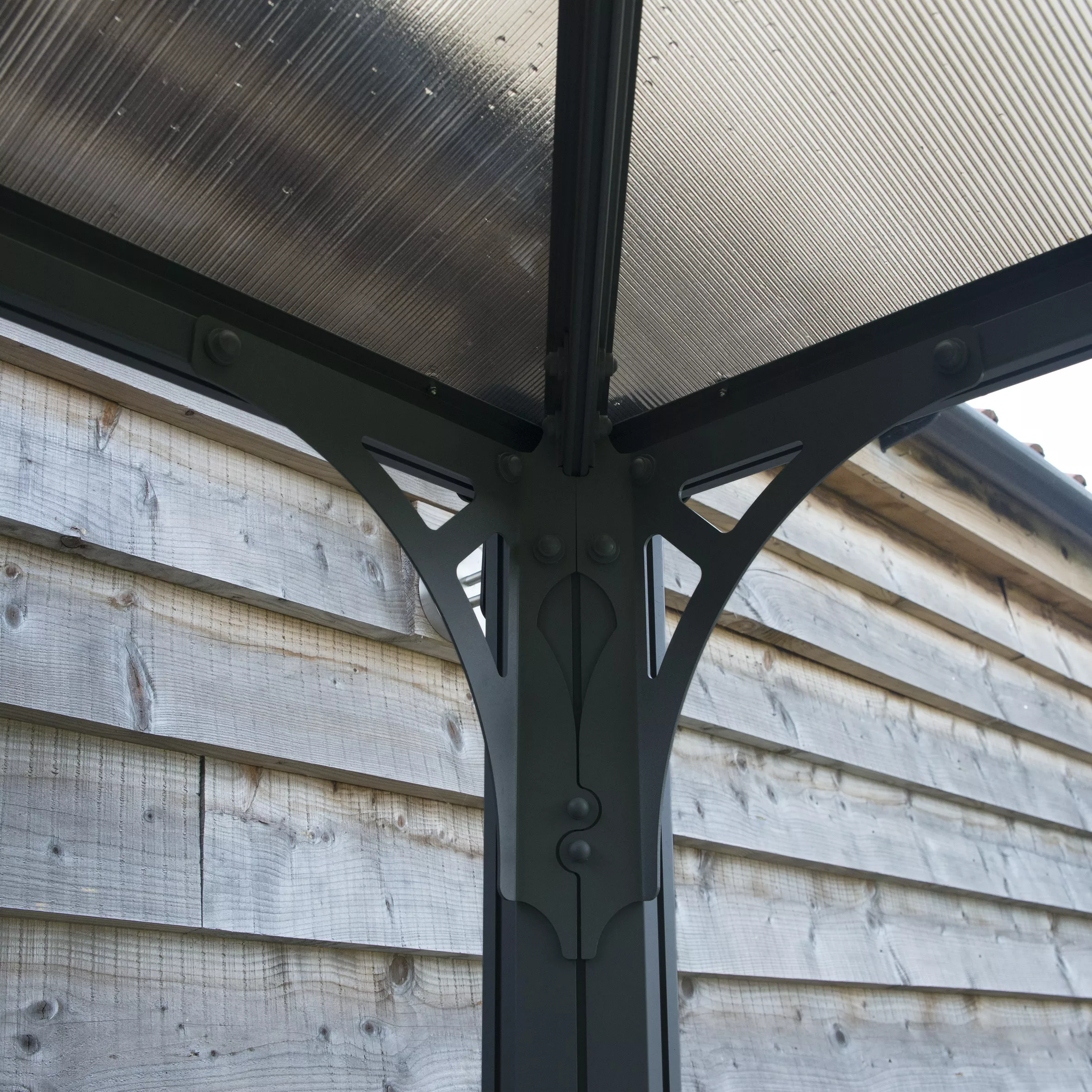 Palram - Canopia Monaco Grey Hexagonal Gazebo, (W)4.5m (D)3.9m - Assembly Required 6 Palram - Canopia Monaco Grey Hexagonal Gazebo, (W)4.5m (D)3.9m - Assembly Required - Image 6