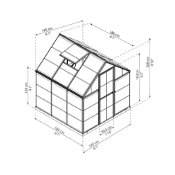 Palram - Canopia Mythos Green 6X6 Greenhouse -Hozelock Store palram canopia mythos green 6x6 greenhouse7290103110949 01t BQ scaled