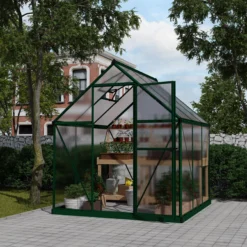 Palram - Canopia Mythos Green 6X6 Greenhouse -Hozelock Store palram canopia mythos green 6x6 greenhouse7290103110949 02i BQ