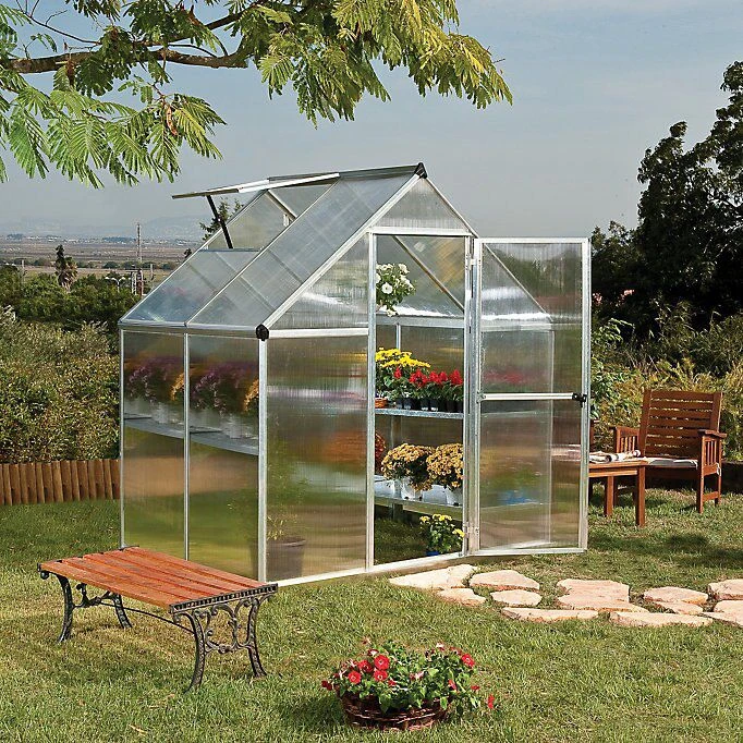 Palram - Canopia Mythos Silver 6x4 Greenhouse 2 Palram - Canopia Mythos Silver 6x4 Greenhouse - Image 2