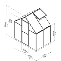Palram - Canopia Mythos Silver 6x4 Greenhouse 19 Palram - Canopia Mythos Silver 6x4 Greenhouse -Hozelock Store palram canopia mythos silver 6x4 greenhouse7290103110901 21t bq