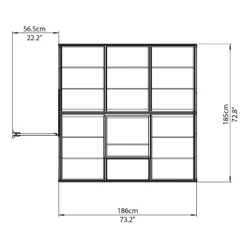 Palram - Canopia Mythos Silver 6x6 Greenhouse -Hozelock Store palram canopia mythos silver 6x6 greenhouse7290103110918 02t bq
