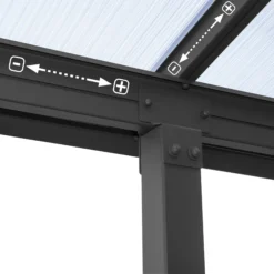 Palram - Canopia Olympia Grey Non-retractable Awning, (L)3.07m (H)3.05m (W)2.95m -Hozelock Store palram canopia olympia grey non retractable awning l 3 07m h 3 05m w 2 95m7290108133967 04i bq