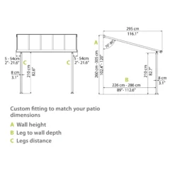 Palram - Canopia Olympia Grey Non-retractable Awning, (L)6.19m (H)3.05m (W)2.95m 16 Palram - Canopia Olympia Grey Non-retractable Awning, (L)6.19m (H)3.05m (W)2.95m -Hozelock Store palram canopia olympia grey non retractable awning l 6 19m h 3 05m w 2 95m7290108134315 02t bq