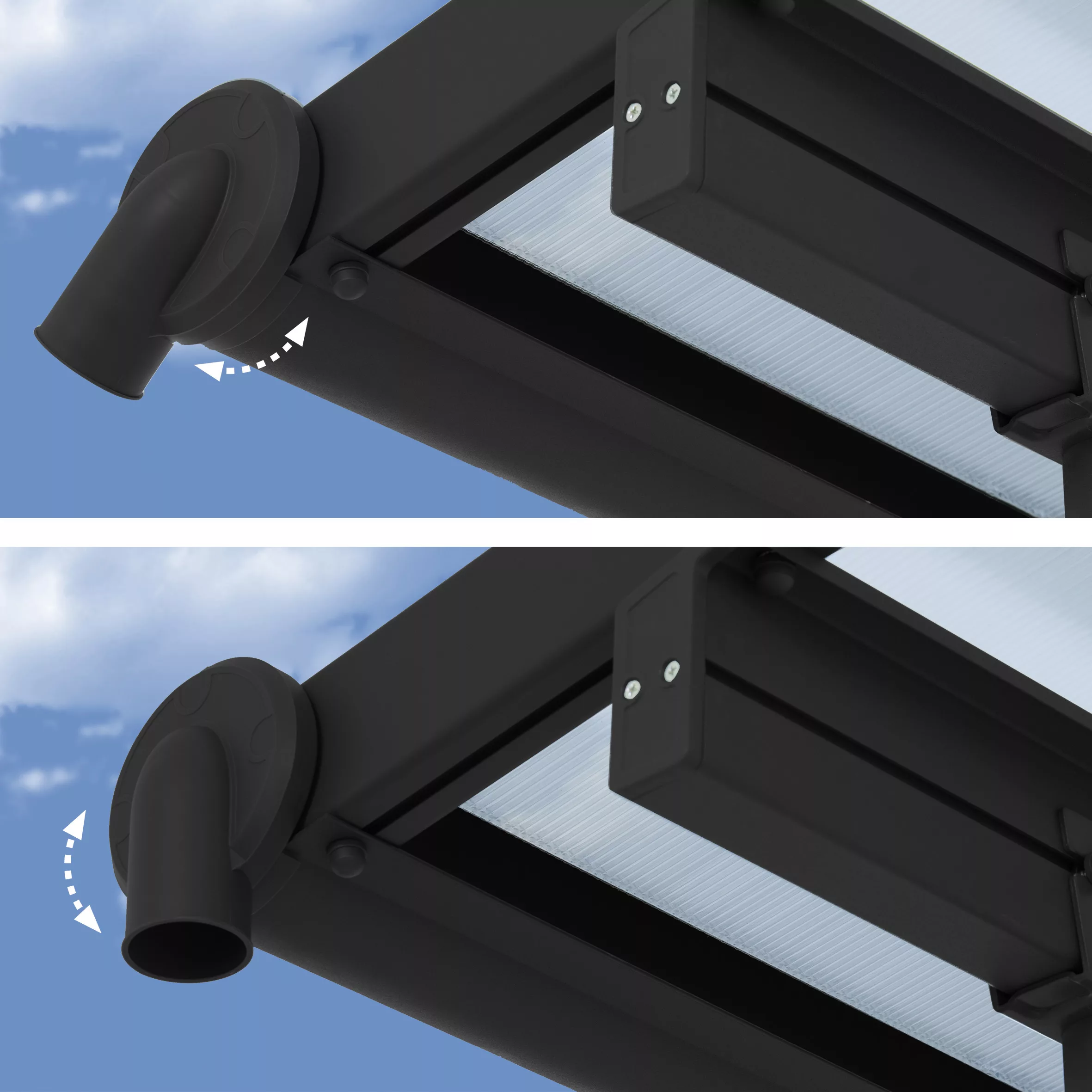 Palram - Canopia Olympia Grey Non-retractable Awning, (L)6.19m (H)3.05m (W)2.95m 6 Palram - Canopia Olympia Grey Non-retractable Awning, (L)6.19m (H)3.05m (W)2.95m - Image 6