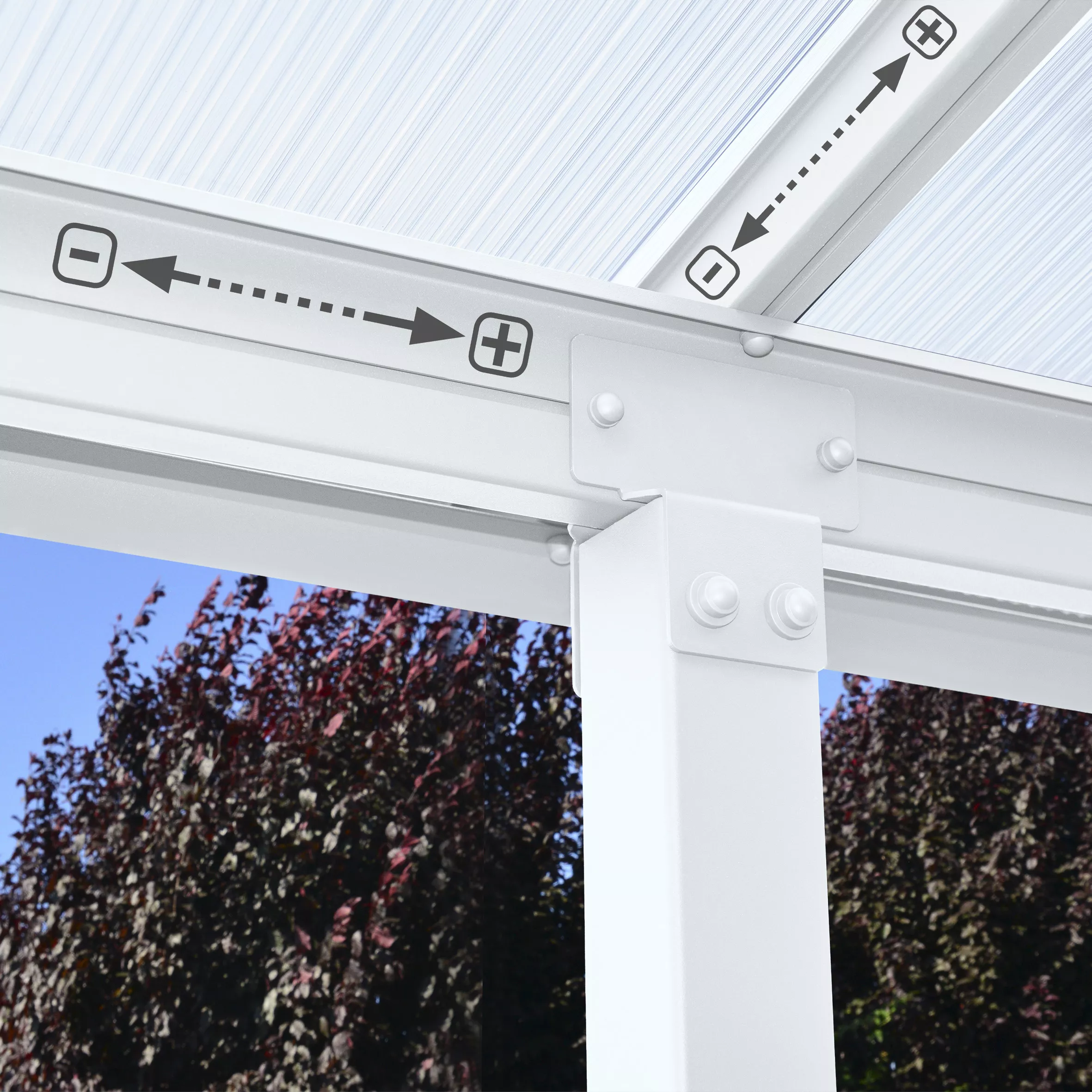 Palram - Canopia Olympia White Non-retractable Awning, (L)4.25m (H)3.05m (W)2.95m 5 Palram - Canopia Olympia White Non-retractable Awning, (L)4.25m (H)3.05m (W)2.95m - Image 5