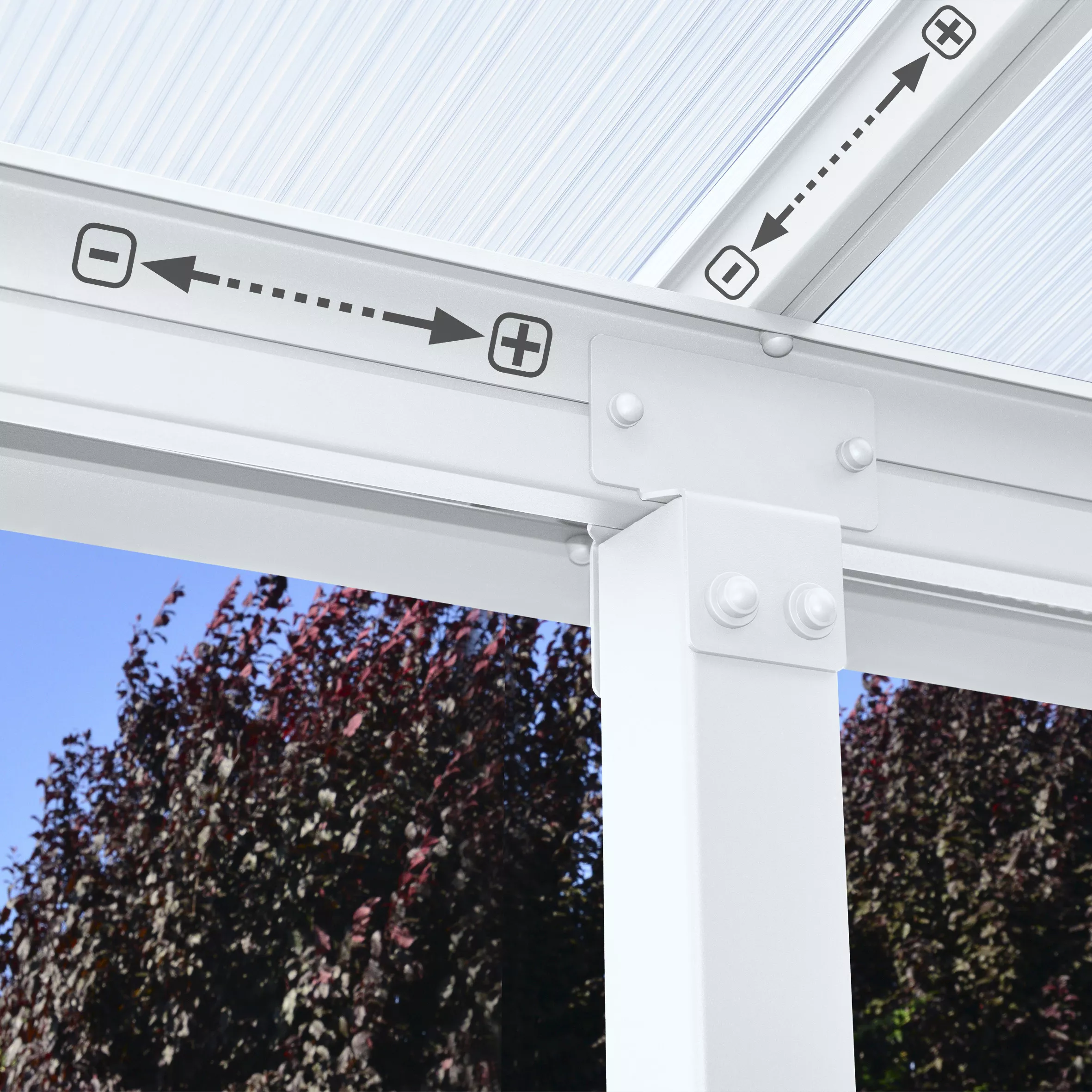 Palram - Canopia Olympia White Non-retractable Awning, (L)8.6m (H)3.05m (W)2.95m 3 Palram - Canopia Olympia White Non-retractable Awning, (L)8.6m (H)3.05m (W)2.95m - Image 3