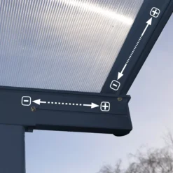 Palram - Canopia Sierra Grey Non-retractable Awning, (L)8.6m (H)3.05m (W)2.95m -Hozelock Store palram canopia sierra grey non retractable awning l 8 6m h 3 05m w 2 95m7290108130621 02i bq