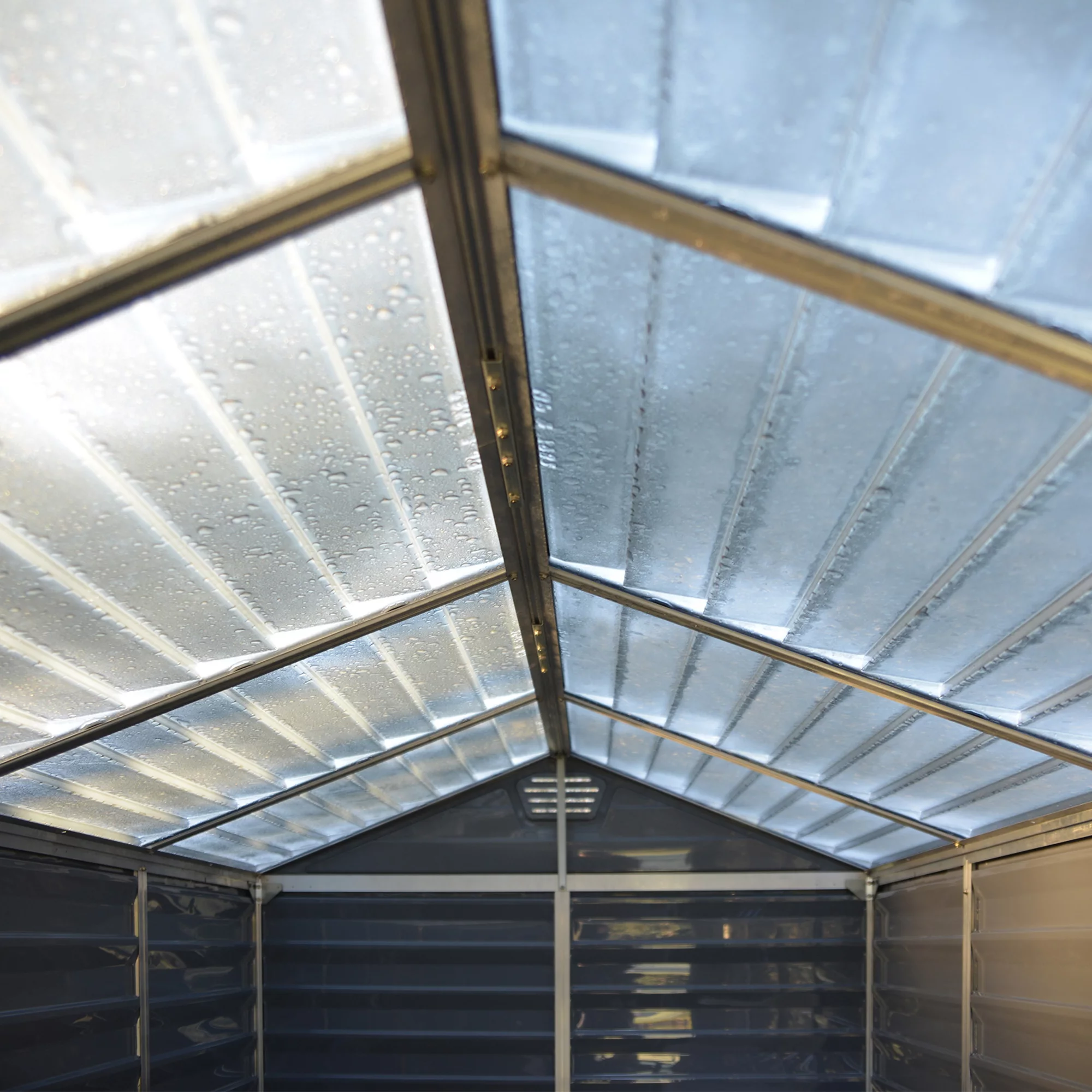 Palram - Canopia Skylight 6x5 Apex Dark Grey Plastic Shed With Floor 3 Palram - Canopia Skylight 6x5 Apex Dark Grey Plastic Shed With Floor - Image 3
