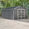 Palram - Canopia Yukon With WPC Floor 11x21.3 Apex Dark Grey Plastic Shed With Floor