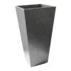 Primeur Sonata Pewter Plain Square Plant Pot (Dia)35cm