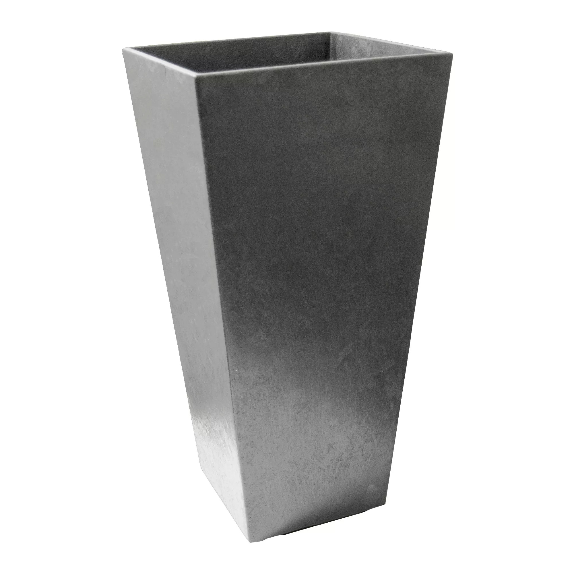Primeur Sonata Pewter Plain Square Plant Pot (Dia)35cm 1 Primeur Sonata Pewter Plain Square Plant Pot (Dia)35cm
