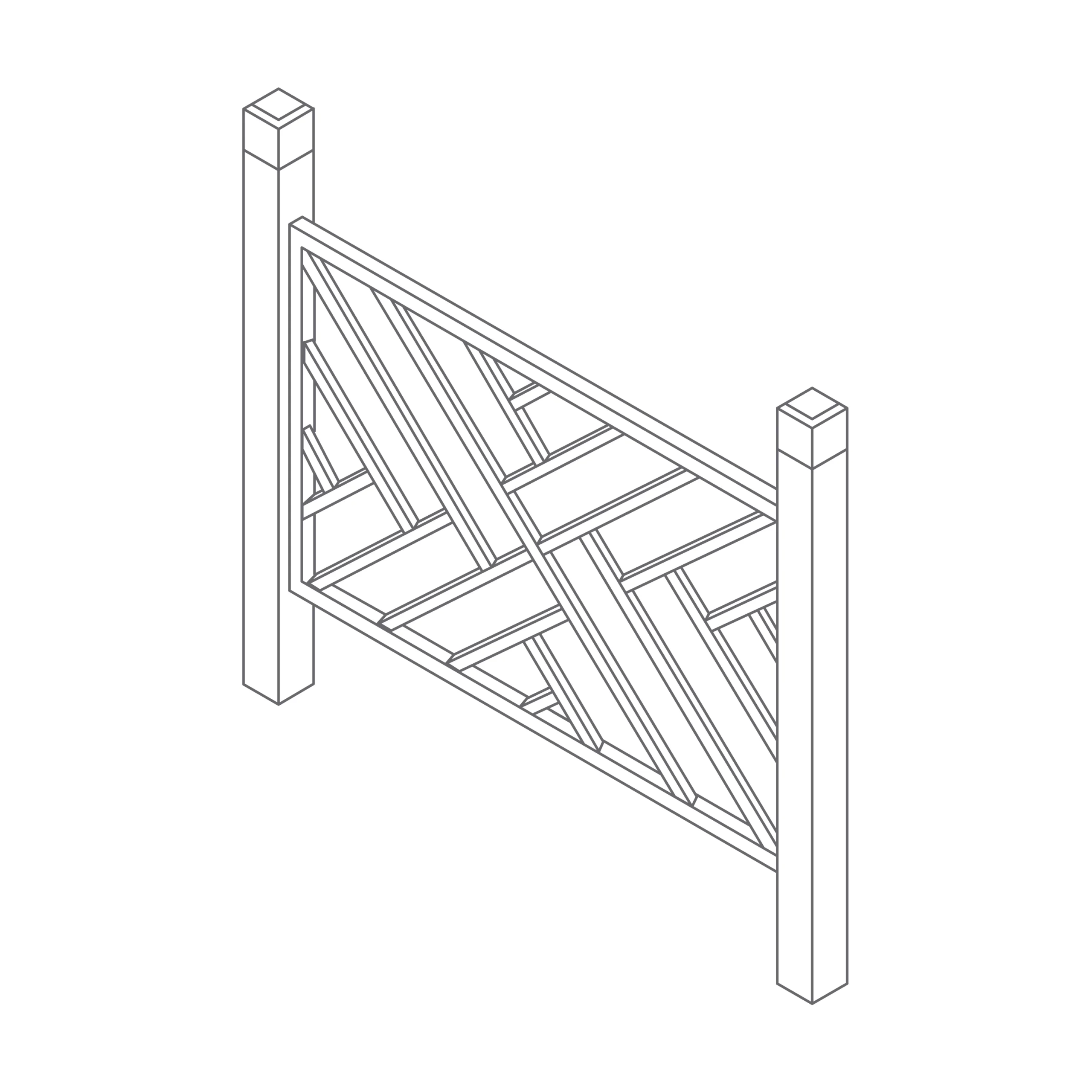 Richard Burbidge Crosshatch Softwood Decking Starter Kit 2 Richard Burbidge Crosshatch Softwood Decking Starter Kit - Image 2