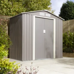 Rowlinson Trentvale 6x4 Pent Light Grey Metal Shed 20 Rowlinson Trentvale 6x4 Pent Light Grey Metal Shed -Hozelock Store rowlinson trentvale 6x4 pent light grey metal shed5013856206293 04i bq