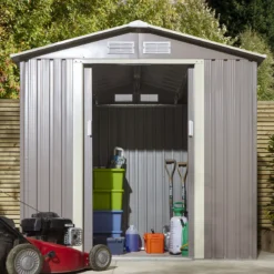 Rowlinson Trentvale 6x4 Pent Light Grey Metal Shed 21 Rowlinson Trentvale 6x4 Pent Light Grey Metal Shed -Hozelock Store rowlinson trentvale 6x4 pent light grey metal shed5013856206293 05i bq