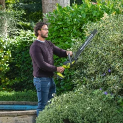 Ryobi ONE+ 18V 500mm RY18HT50A-120 Cordless Hedge Trimmer -Hozelock Store ryobi one 18v 500mm ry18ht50a 120 cordless hedge trimmer4892210203274 03i bq