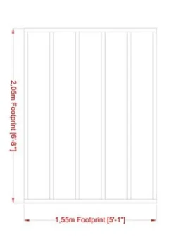 Shire 2X1.5 Timber Shed Base (L) 155cm X (W) 205cm 7 Shire 2X1.5 Timber Shed Base (L) 155cm X (W) 205cm -Hozelock Store shire 2x1 5 timber shed base l 155cm x w 205cm5397007009255 01t BQ