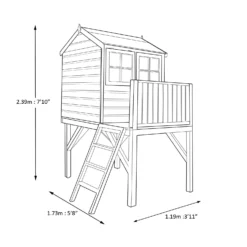 Shire 6x4 Bunny Whitewood Pine Playhouse Assembly Required -Hozelock Store shire 6x4 bunny whitewood pine playhouse assembly required5019804111732 03t