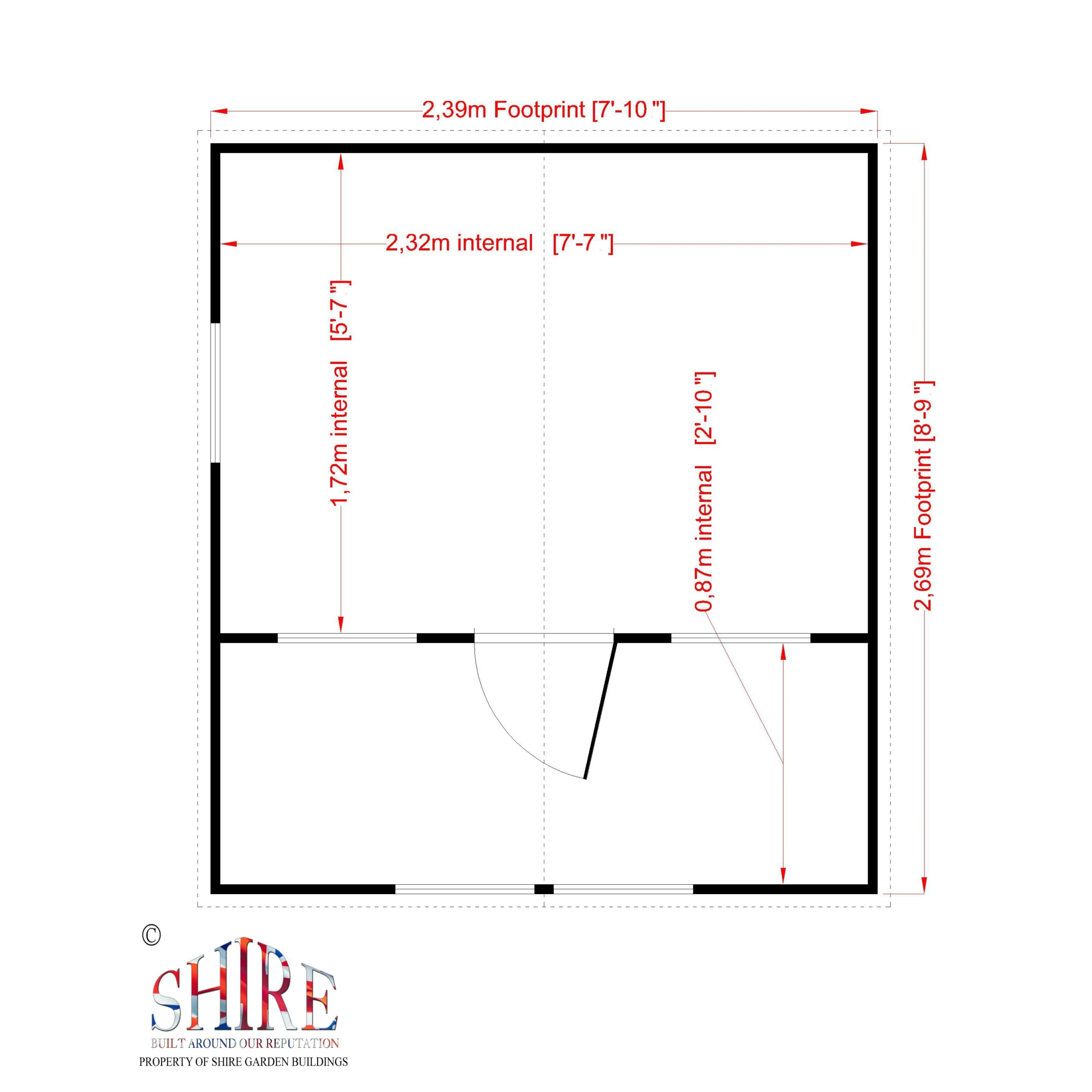 Shire 8x9 Lodge Whitewood Pine Playhouse Assembly Required 4 Shire 8x9 Lodge Whitewood Pine Playhouse Assembly Required - Image 4