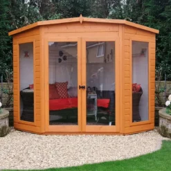 Shire Barclay 8x8 Safety Acrylic Pent Shiplap Wooden Summer House - Base Not Included -Hozelock Store shire barclay 8x8 safety acrylic pent shiplap wooden summer house base not included5019804999200 02i bq