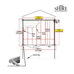 Shire Cannock 10x8 Ft Toughened Glass Apex Tongue & Groove Wooden Cabin With Felt Tile Roof -Hozelock Store shire cannock 10x8 ft toughened glass apex tongue groove wooden cabin with felt tile roof5019804111282 02t